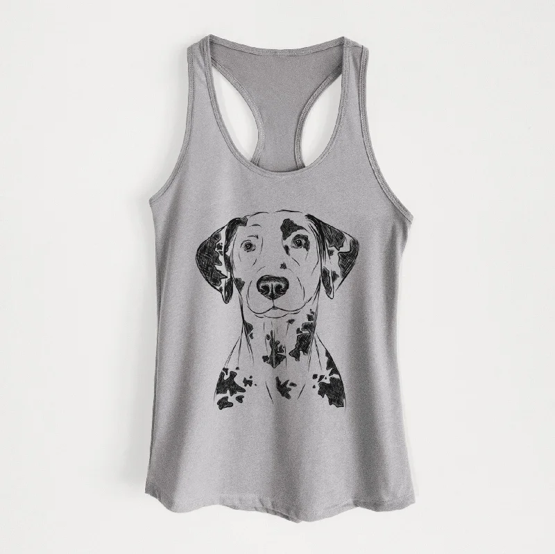 Spot the Dalmatian - Women's Racerback Tanktop soft pink tank