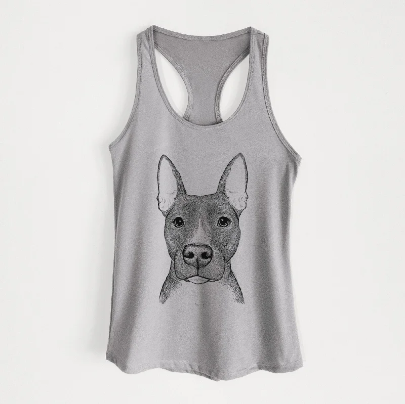 Violet the Pitbull - Women's Racerback Tanktop navy tank top