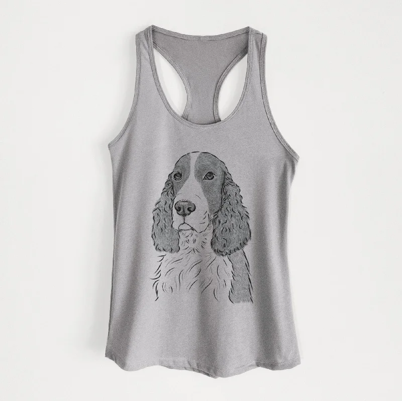 Quincy the English Springer Spaniel - Women's Racerback Tanktop cotton tank top