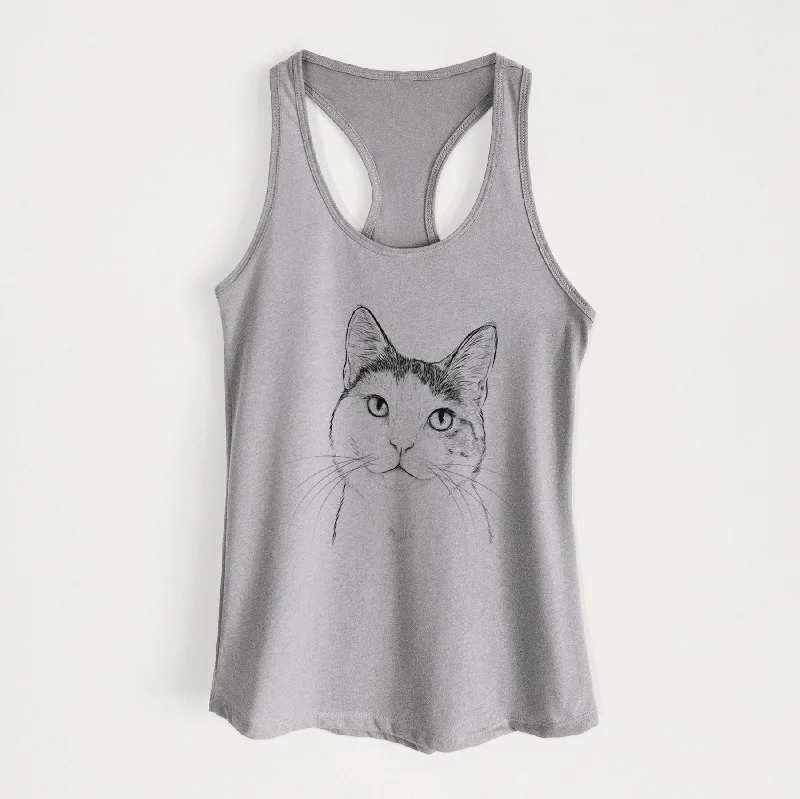 Denver the Calico Cat - Women's Racerback Tanktop rhinestone tank top