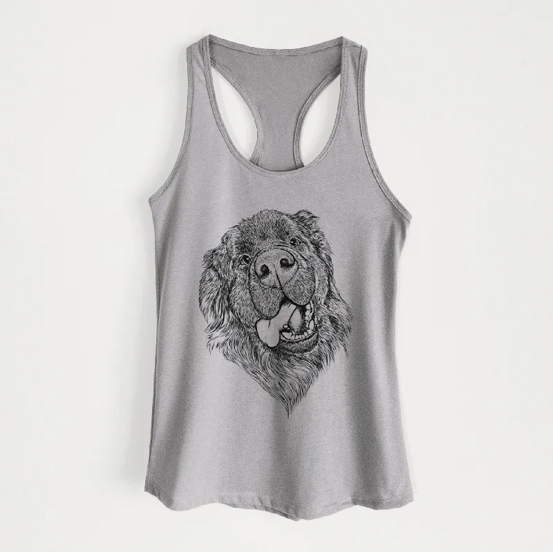 Tuna the Newfoundland - Women's Racerback Tanktop bronze tank top