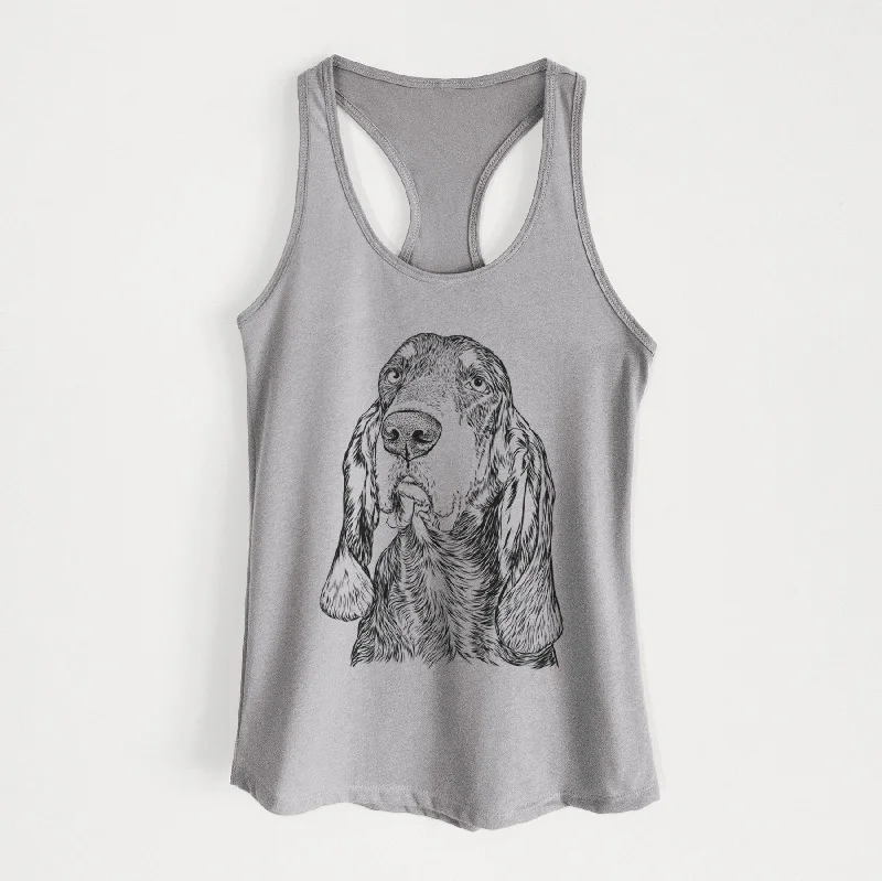 Stu the Black and Tan Coonhound - Women's Racerback Tanktop loose fit tank