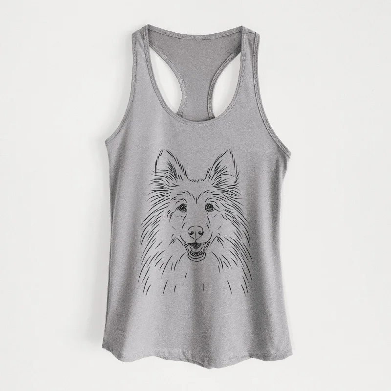 Sheldon the Shetland Sheepdog - Women's Racerback Tanktop summer tank top