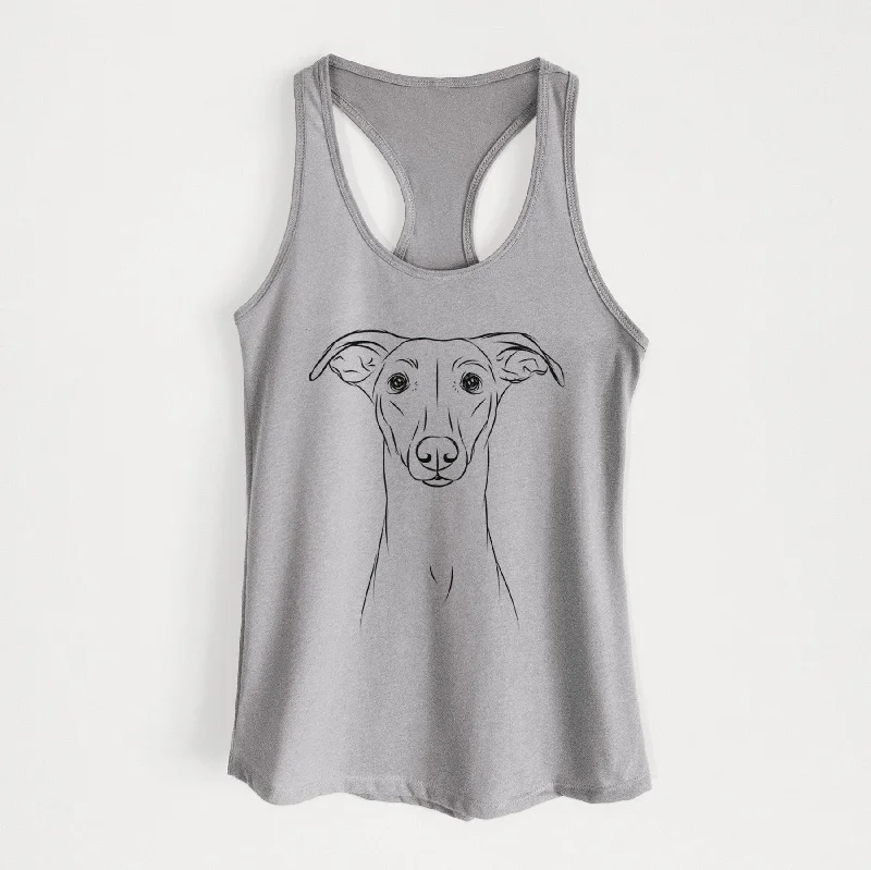 Wallace the Whippet - Women's Racerback Tanktop soft pink tank