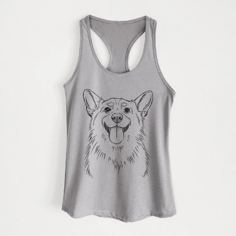 Porter the Pembroke Welsh Corgi - Women's Racerback Tanktop cropped tank top