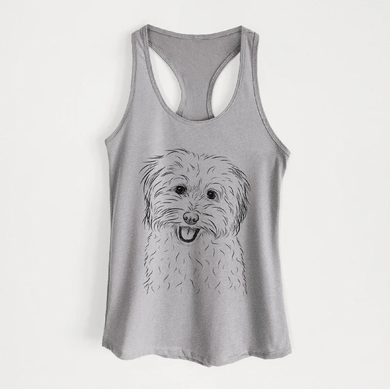 Sophie Quinn the Havanese - Women's Racerback Tanktop navy tank top