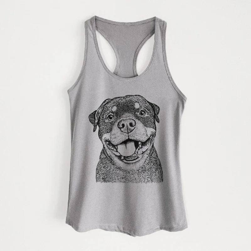 Talos the Rottweiler - Women's Racerback Tanktop sheer tank top