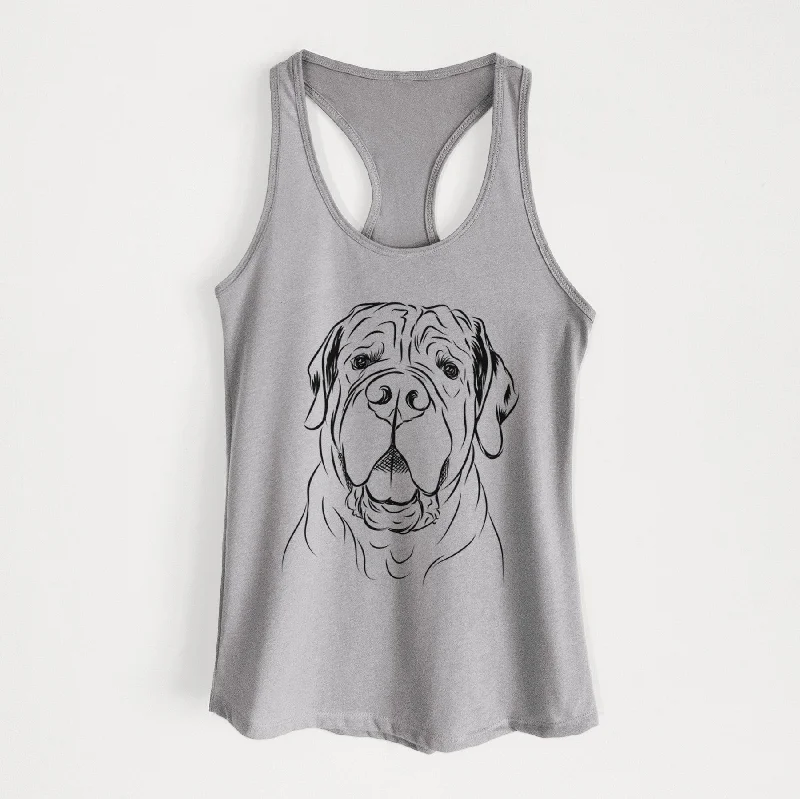 Tufton the English Mastiff - Women's Racerback Tanktop glitter tank top