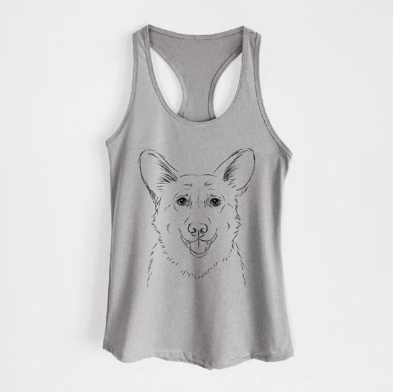 Ricco the Corgi - Women's Racerback Tanktop adorable tank top