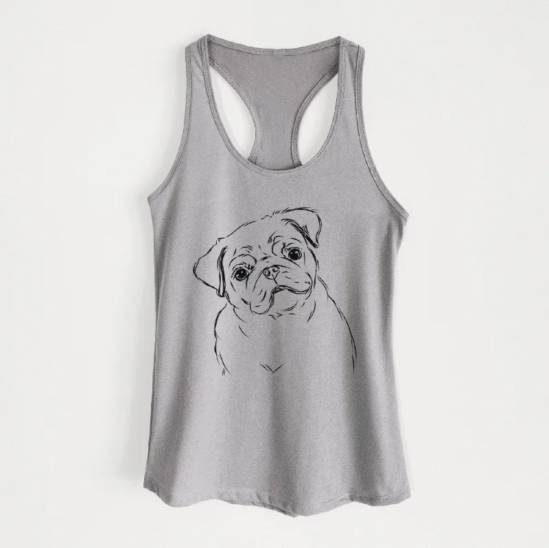 Otis the Pug - Women's Racerback Tanktop vibrant tank top