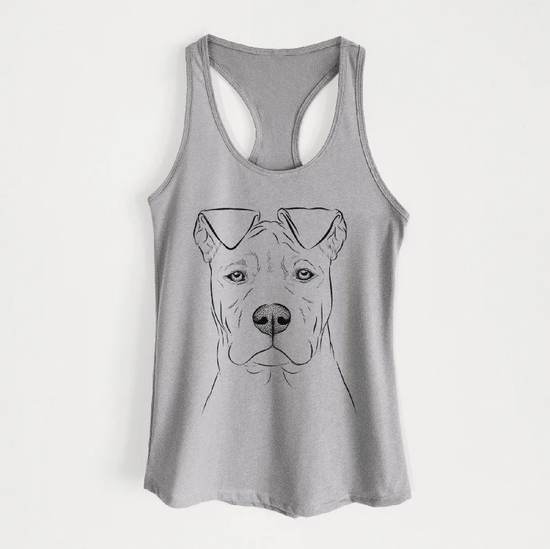 Sweet Finn the Mixed Breed - Women's Racerback Tanktop yoga tank top