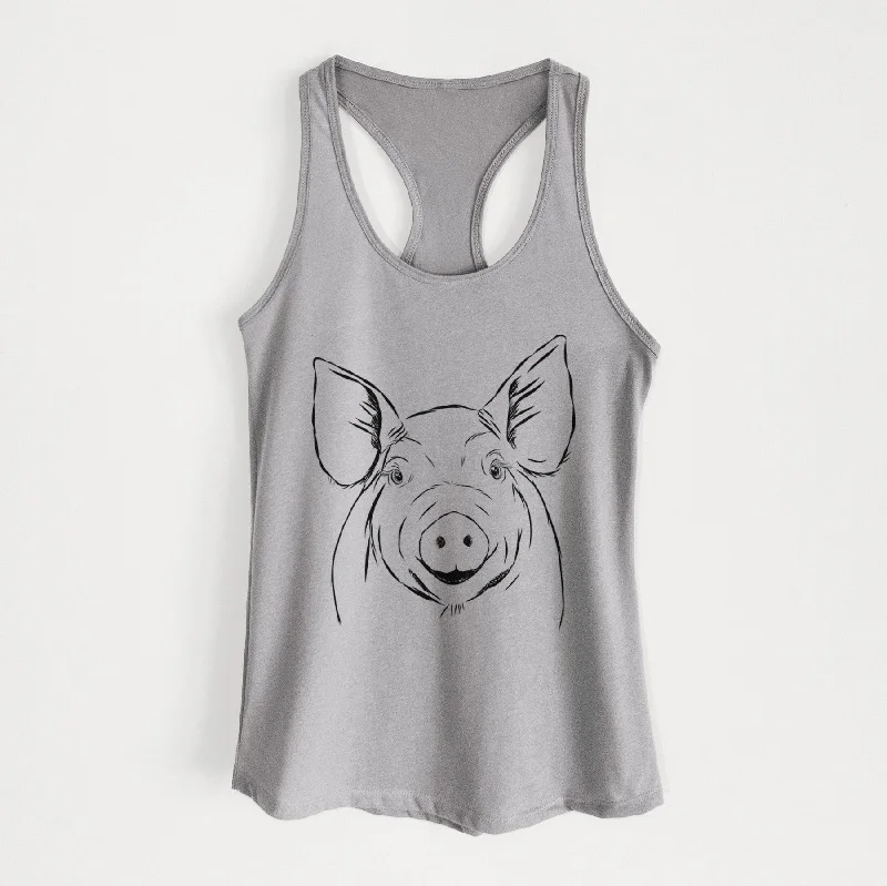 Perry the Pig - Women's Racerback Tanktop soft tank top