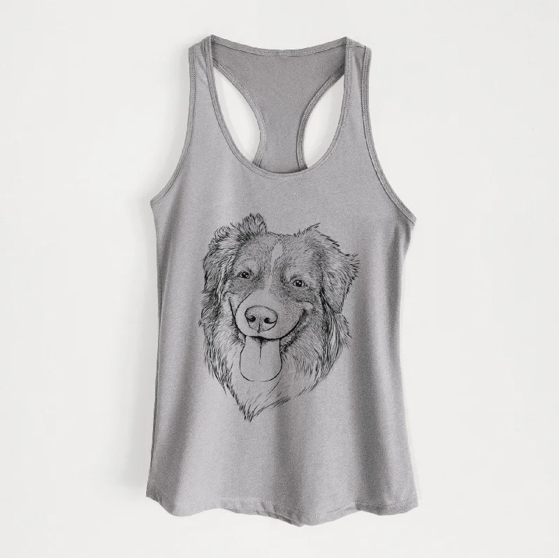 Siena the Australian Shepherd - Women's Racerback Tanktop gold tank top