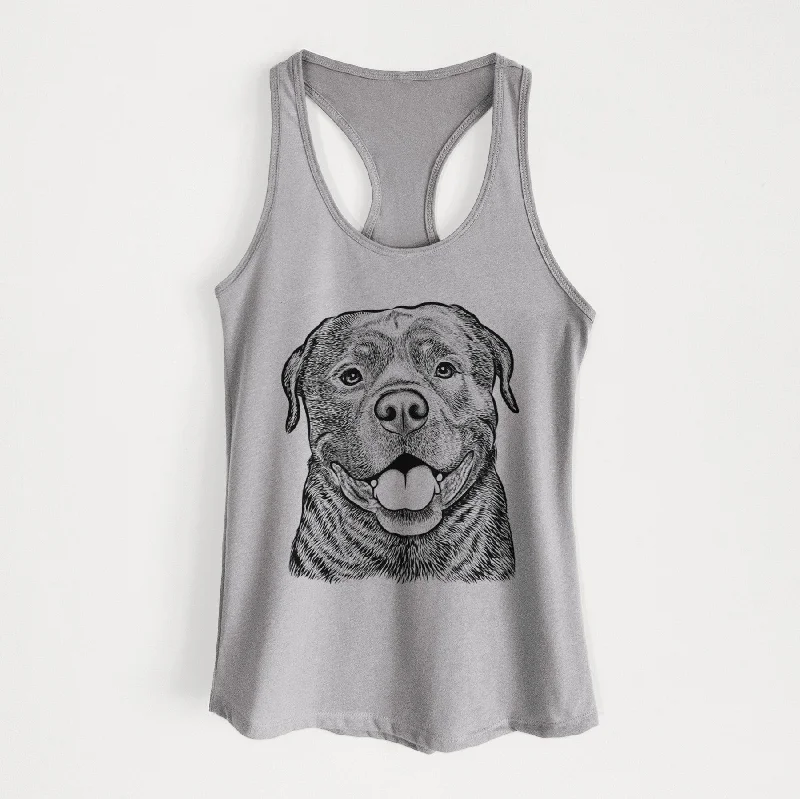 Kojak the Rottweiler - Women's Racerback Tanktop striped tank top