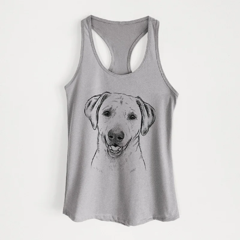 Rusty the Labrador Retriever - Women's Racerback Tanktop tie dye tank