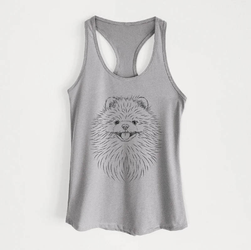 Pirro the Pomeranian - Women's Racerback Tanktop low neck tank