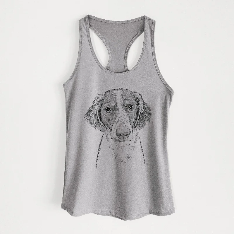 Holly the Brittany Spaniel - Women's Racerback Tanktop low neck tank