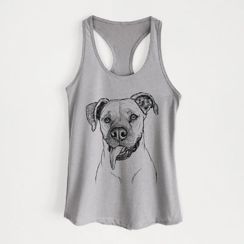 Sir Jake the Boxer - Women's Racerback Tanktop teal tank top