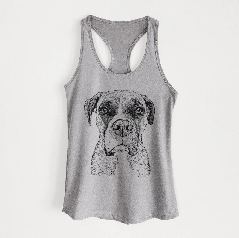 Rowdy Rex the Boxer - Women's Racerback Tanktop cropped tank top