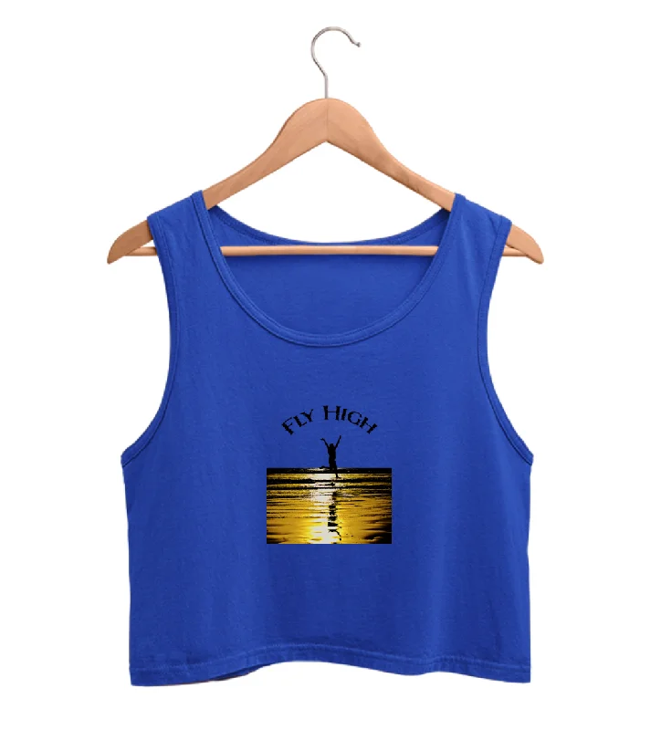 Fly High Shrivardhan Crop Tank For Women pastel tank top