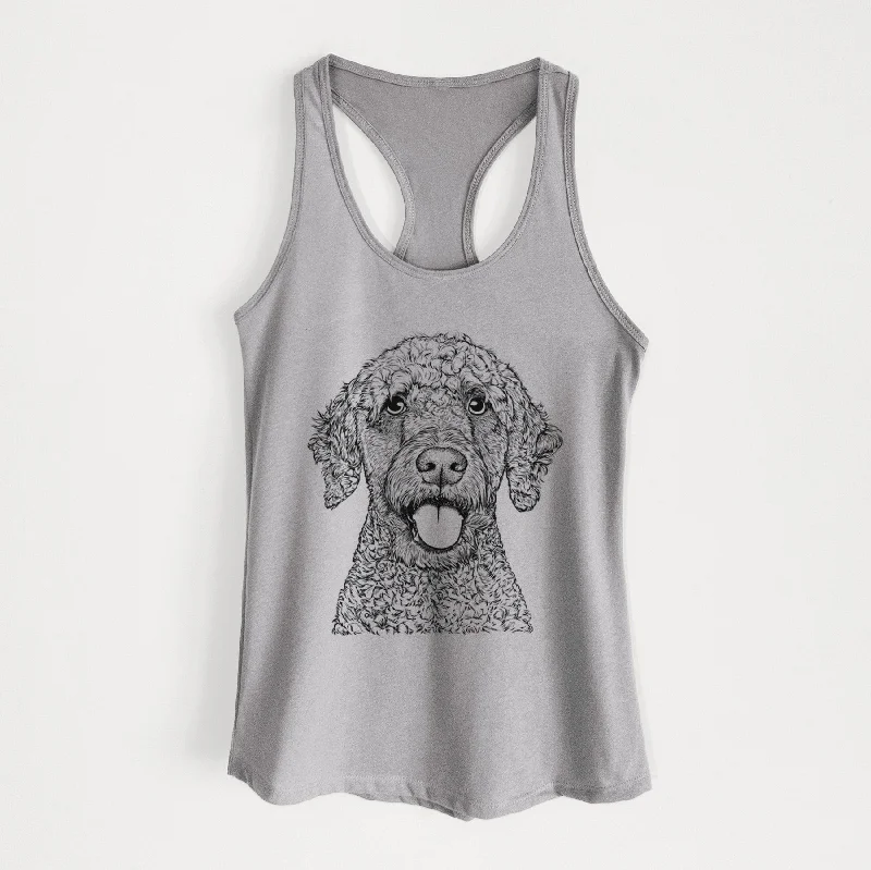 Reina the Spanish Water Dog - Women's Racerback Tanktop black tank top