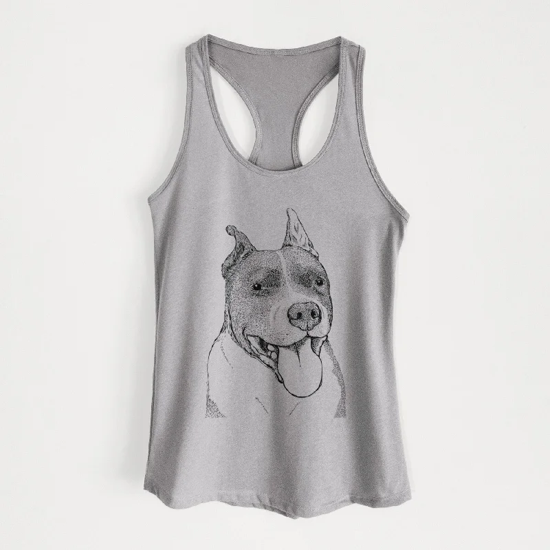 Piggy the American Staffordshire Terrier - Women's Racerback Tanktop boho tank top