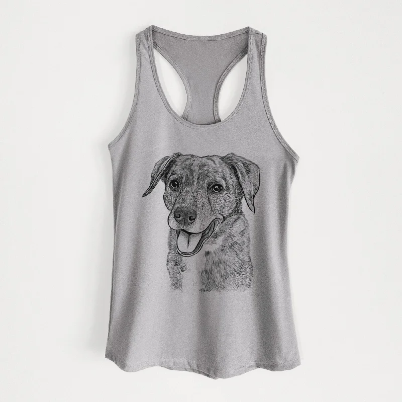 Wally the Mixed Breed - Women's Racerback Tanktop neon tank top