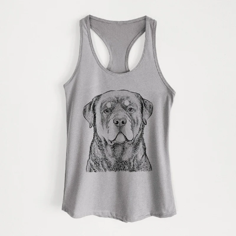 Sarge the Rottweiler - Women's Racerback Tanktop cotton tank top