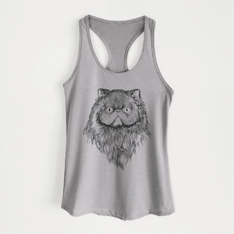 Vader the Persian Cat - Women's Racerback Tanktop grey tank top