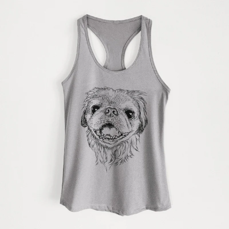 Wally the Pekingese - Women's Racerback Tanktop bright tank top