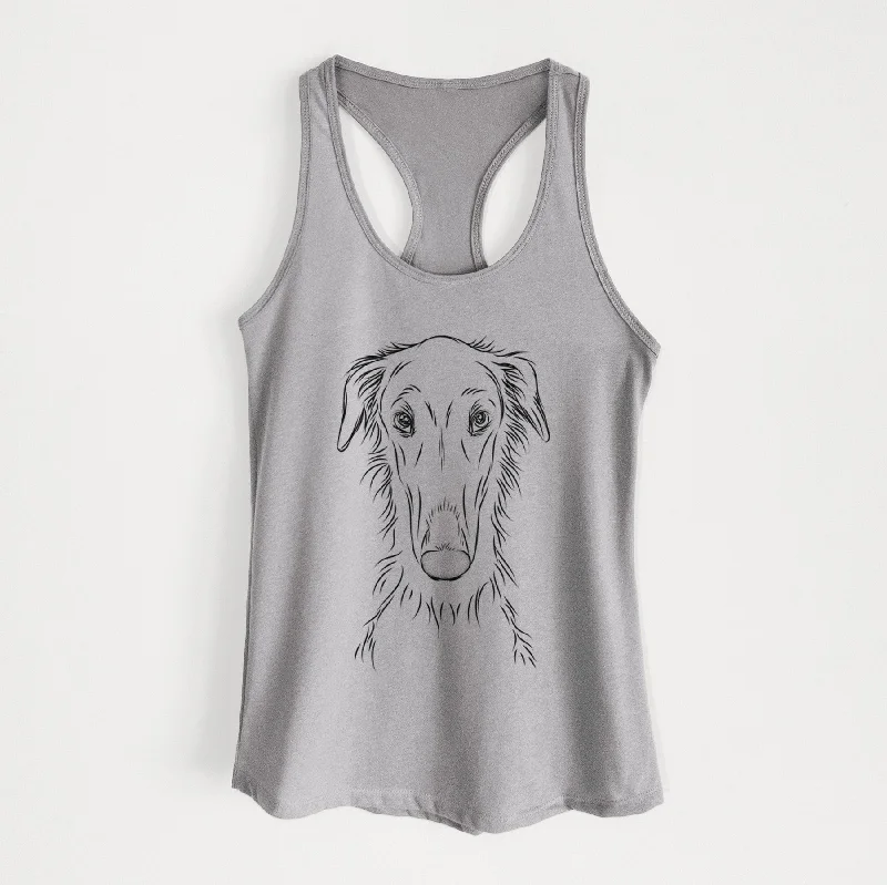 Vaughn the Borzoi - Women's Racerback Tanktop black tank top