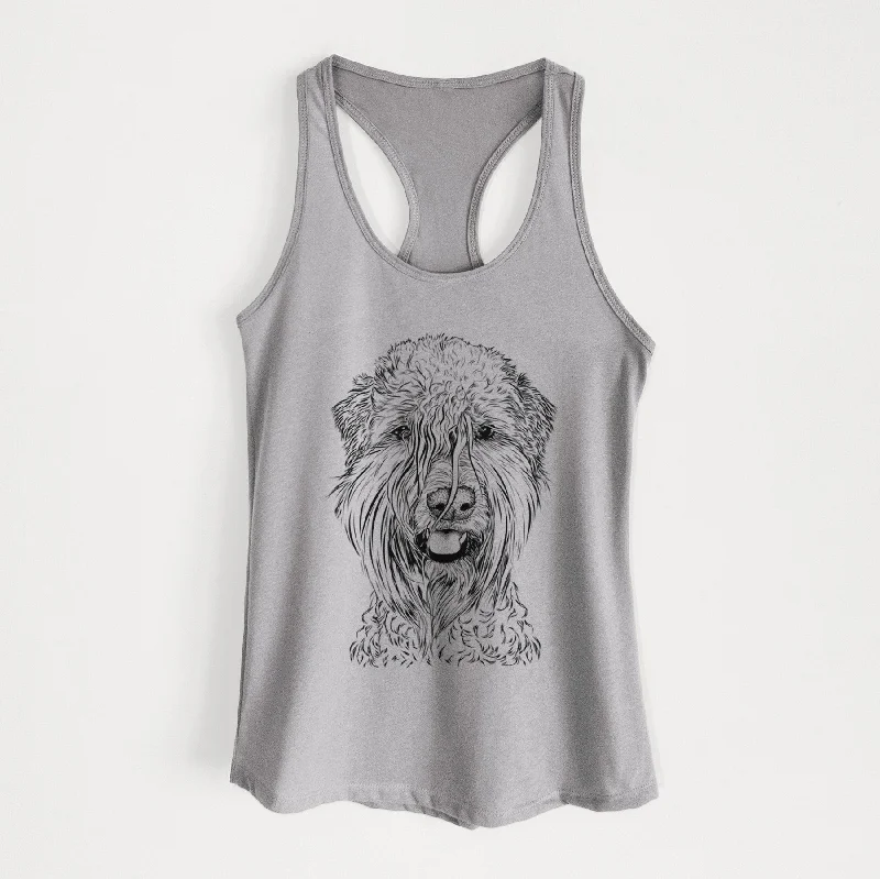 Pierre the Soft Coated Wheaten Terrier - Women's Racerback Tanktop lace back tank