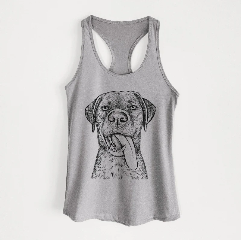 Reese the Mixed Breed - Women's Racerback Tanktop grey tank top