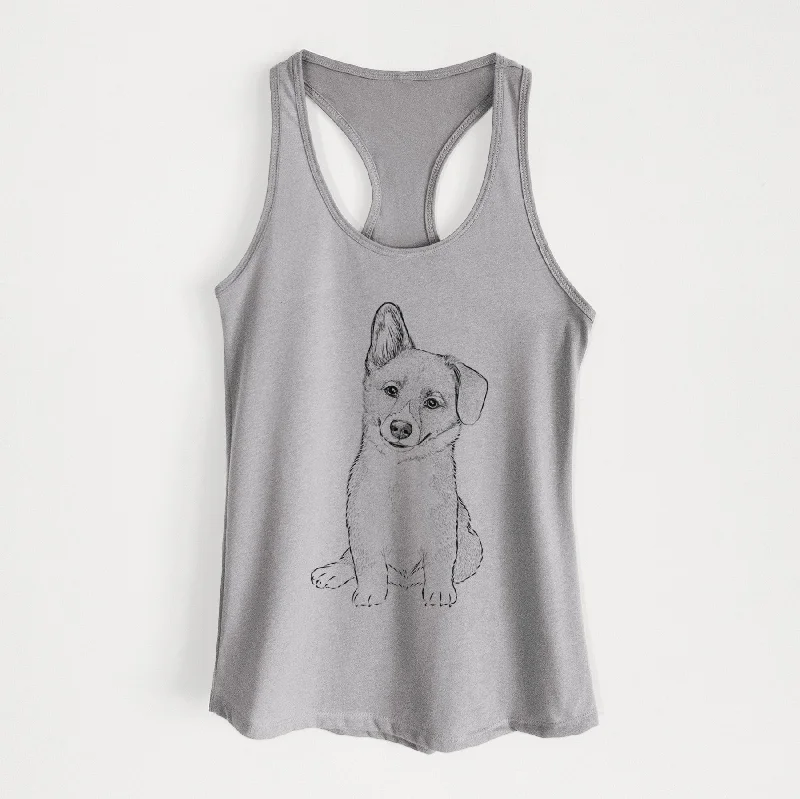 Toby the Corgi Puppy - Women's Racerback Tanktop flowy tank top