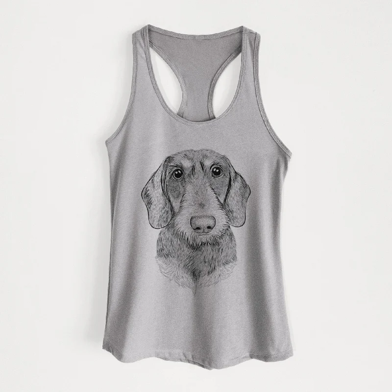 Truman the Wirehaired Dachshund - Women's Racerback Tanktop summer tank top