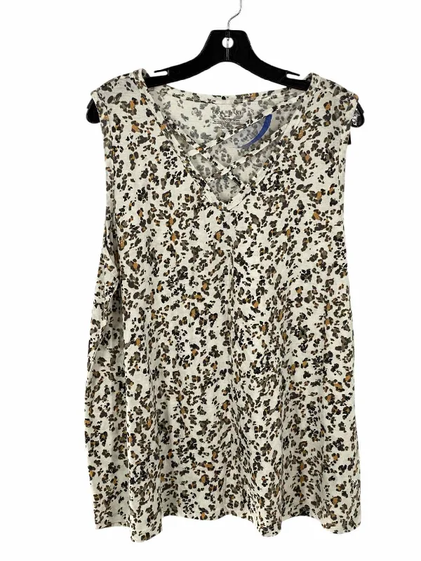 Lane Bryant Size 18/20 White Leopard Tank Top coral tank top