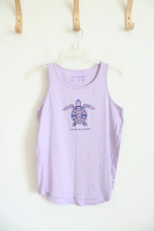 Life Is Good Purple Turtle Tank Top | M off shoulder tank