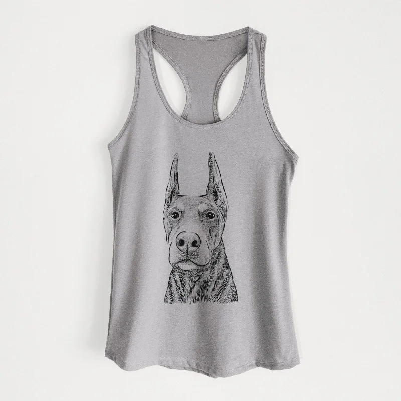 Luna the Doberman Pinscher - Women's Racerback Tanktop scoop neck tank