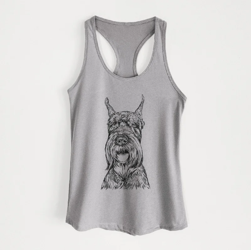 Zuri the Giant Schnauzer - Women's Racerback Tanktop open back tank