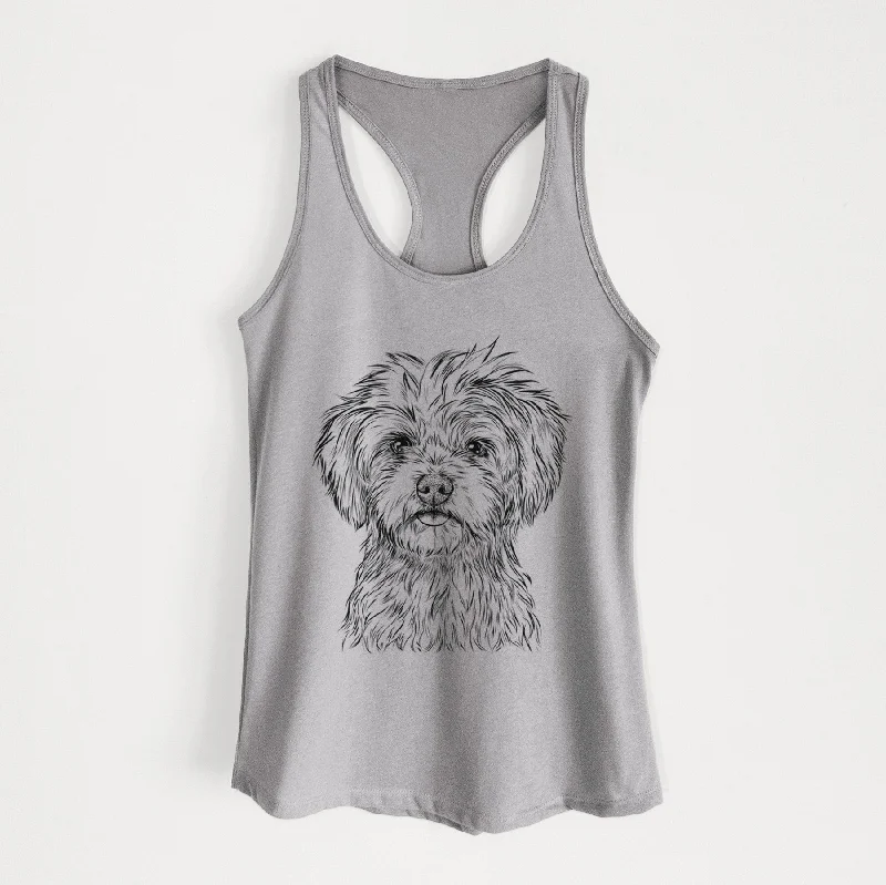 Sammy the Shorkie - Women's Racerback Tanktop cold shoulder tank