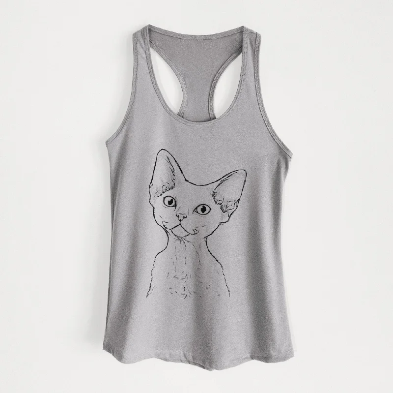 Ripley the Devon Rex Cat - Women's Racerback Tanktop stylish tank top