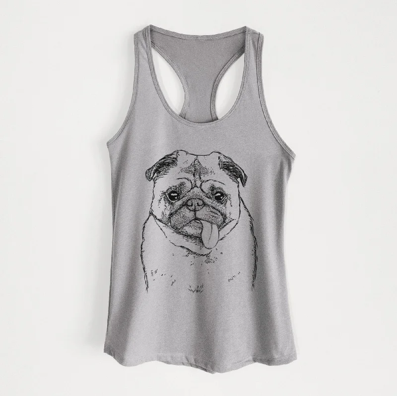 Rosie the Pug - Women's Racerback Tanktop gym tank top