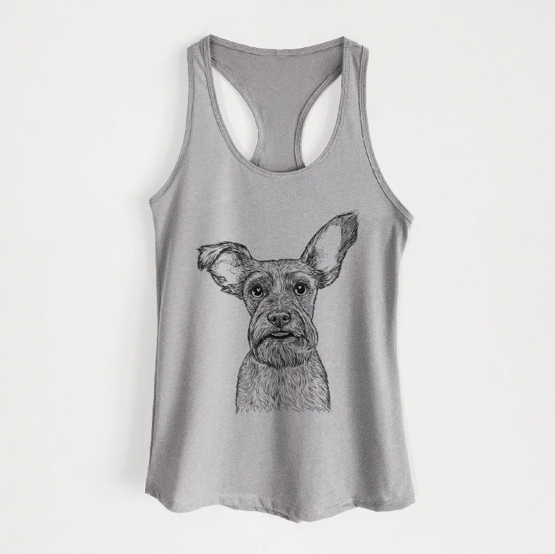 Sawyer the Snorkie - Women's Racerback Tanktop crew neck tank