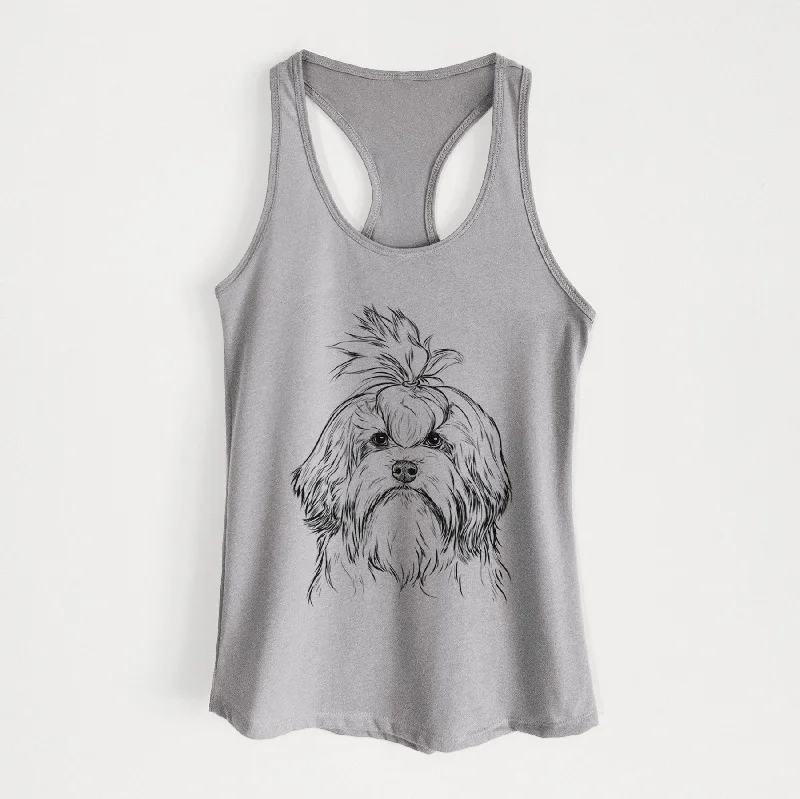 Tootsie the Lowchen - Women's Racerback Tanktop slim fit tank