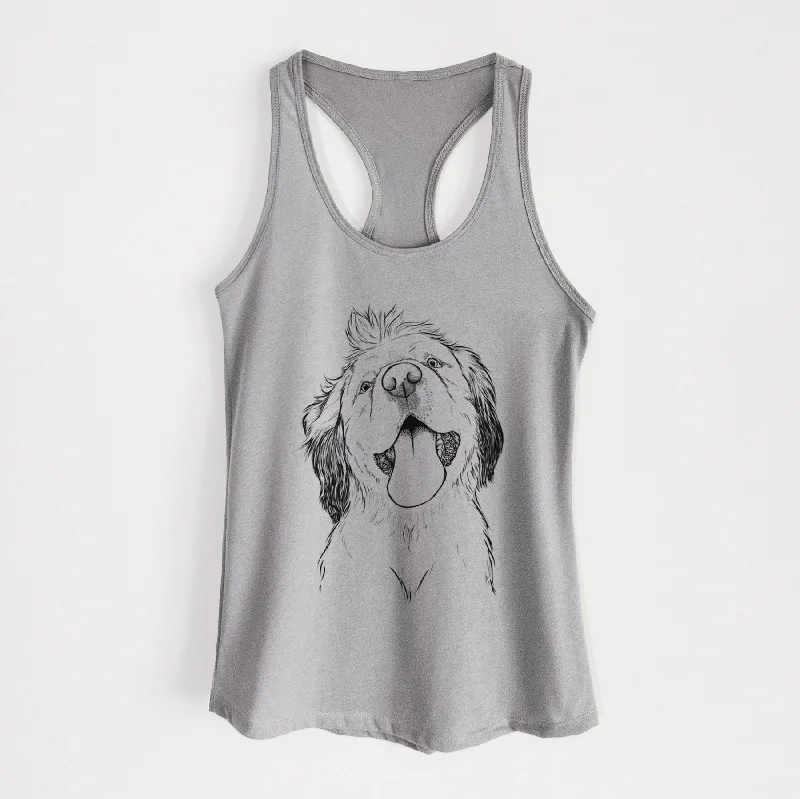 Sven the Double Merle Spaniel Aussie Mix - Women's Racerback Tanktop fitness tank top