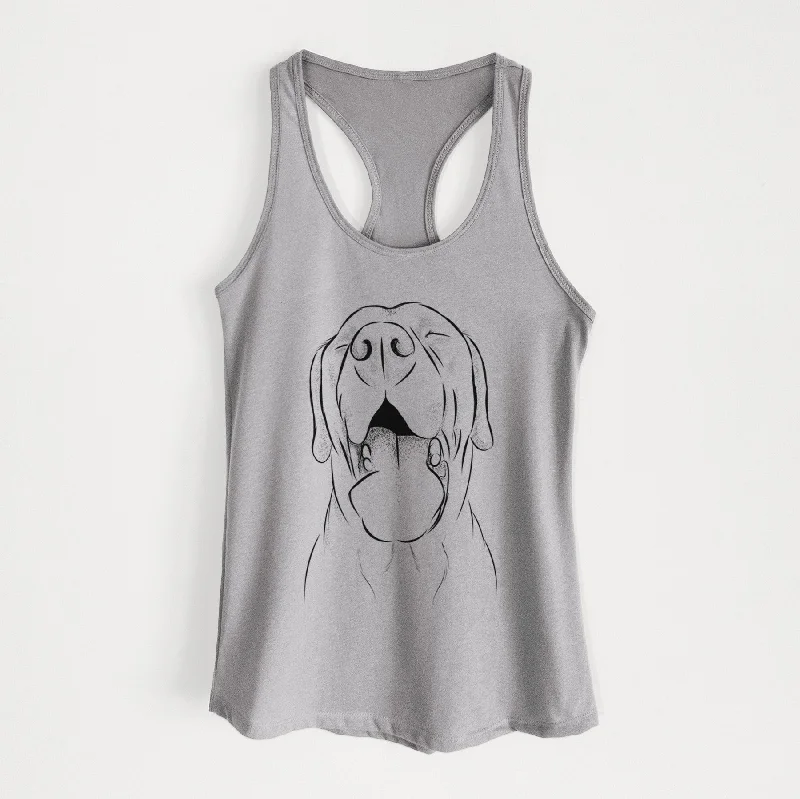 Silly Lilly the Labrador Retriever - Women's Racerback Tanktop charcoal tank top