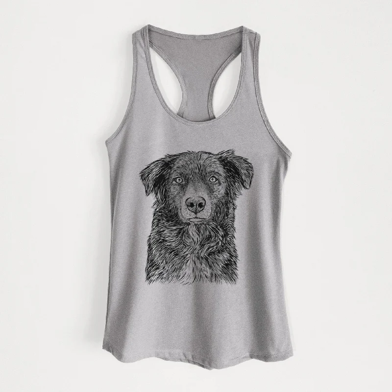 Pixel the Australian Shepherd - Women's Racerback Tanktop high neck tank