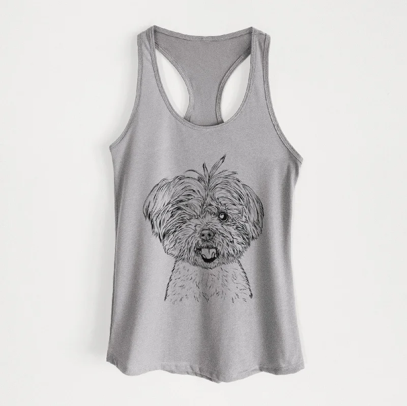 Oliver the Yorkie Mix - Women's Racerback Tanktop mint tank top