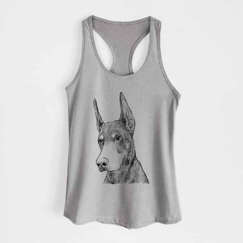 Sunny the Doberman Pinscher - Women's Racerback Tanktop long tank top