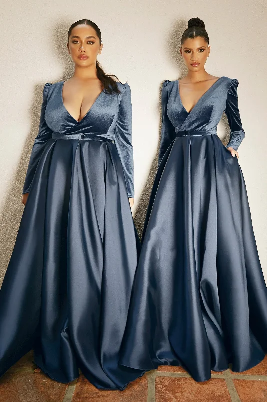 **Cinderella Divine: Enchanting Velvet and Satin Evening Gown for Unforgettable Occasions** Tunics Travel practical